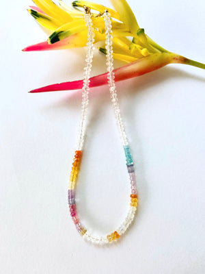 WHITE ETERNAL RAINBOW NECKLACE