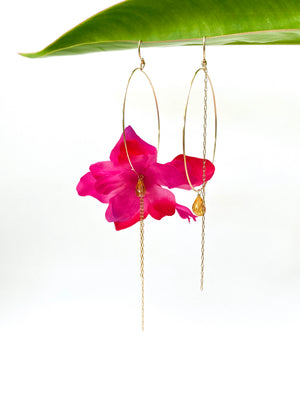 PINK DELPHINIUM EARRINGS