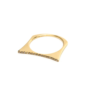 SOLID 14K GOLD AND DIAMOND RING