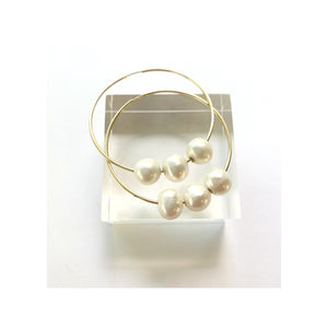 ENDLESS HOOPS WITH PEARLS